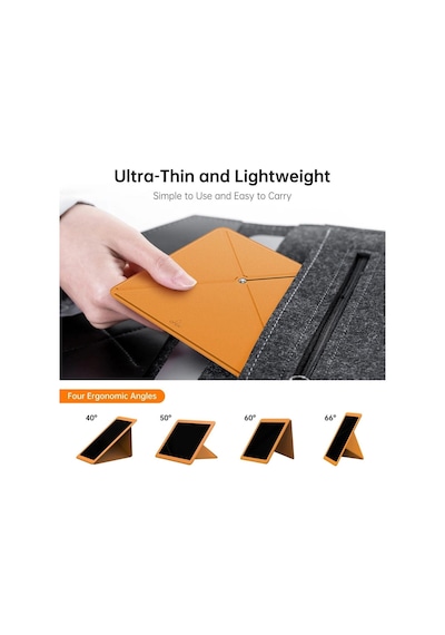 Novoo Rt10 Açı Ayarlı Katlanabilir 10" İnç Ve Üzeri İçin Ultra Slim Tablet Standı Turuncu
