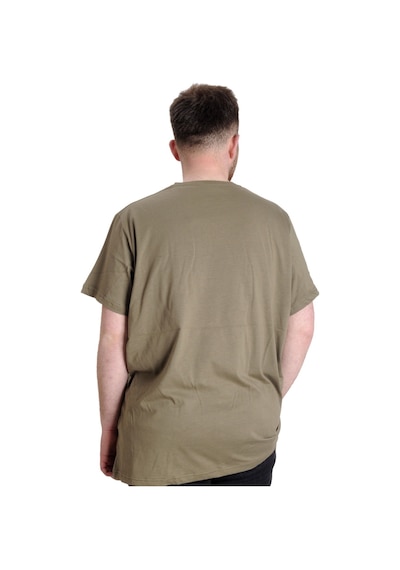 Mode Xl Büyük Beden Erkek T-Shirt Culture 23146 Haki 001