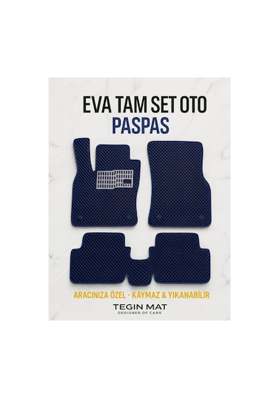 Opel Mokka 2020 2025 Uyumlu Eva Oto Paspas Lacivert Metal Topukluklu Tam Set