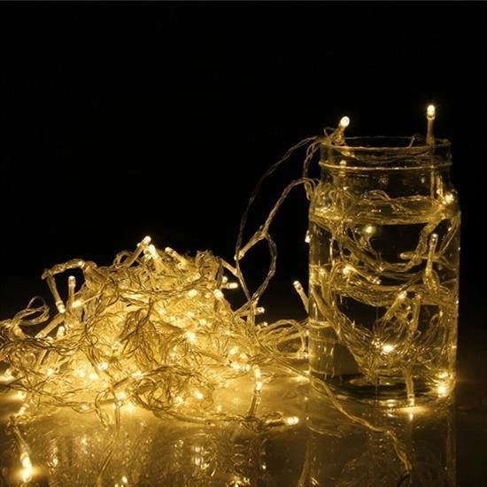 Aklow 10 Metre 100 Ledli 8 Fonksiyonlu Dekoratif Lambader Sarı Lamba Çoklu Renk