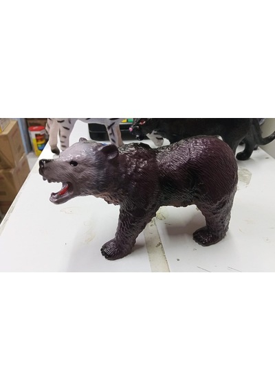 Plastik Oyuncak Hayvan Büyük Boz Ayı Brown Bear 17 Cm
