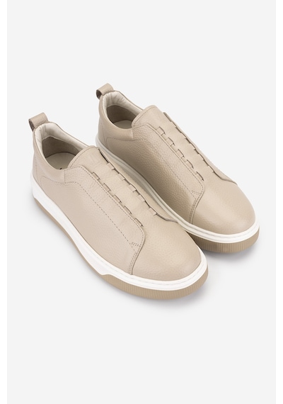 Valmenti Erkek Hakiki Deri Bej Floter Sneakers & Spor Ayakkabı 1212 2505 Erk Ayk Y26 Bej Fltr
