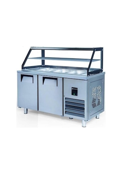 Iceinox Servis Buzdolabı 330 Lt 430 Çelik Kaliteli 2 Kapılı Camlı