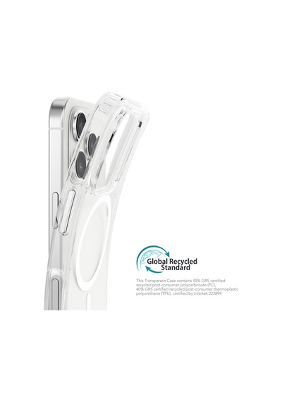 Vonmahlen Apple Uyumlu iPhone 16 Pro Şeffaf Magsafe Kılıf Beyaz