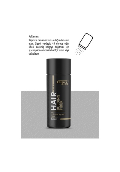 Saç Dolgunlaştırıcı Anında Dolgunluk Sağlayan Siyah Renk Fiber 50 Gr.