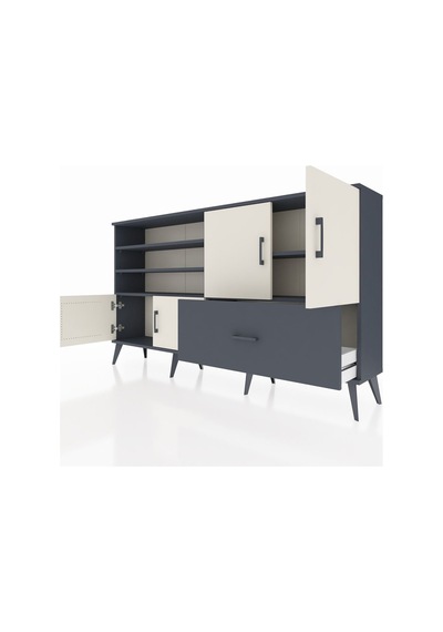 Arges Konsol 5 Raflı Tek Çekmeceli 4 Kapaklı 176x30x99 Antrasit-a Antrasit-aytaşı/antrasit Arges Konsol 5 Raflı Tek Çekmeceli 4 Kapaklı 176x30x99 Antrasit-a Antrasit-aytaşı/antrasit