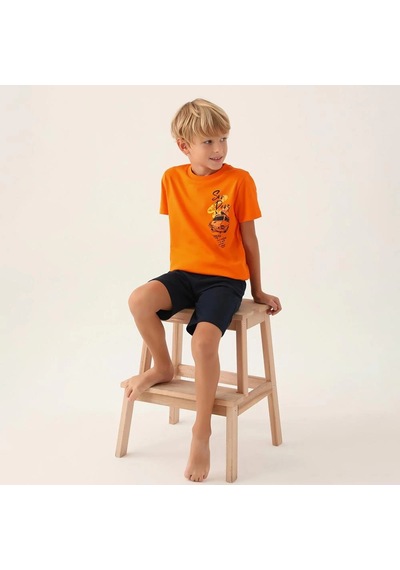 Arnetta 2989c Erkek Çocuk Bermuda Pijama Takım Mavi