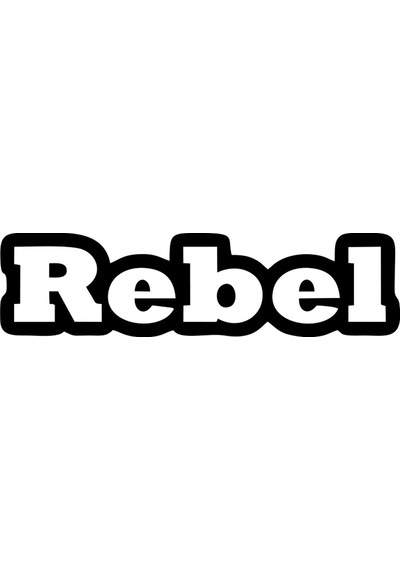 Rebel Araba Sticker 17x17 Cm Siyah