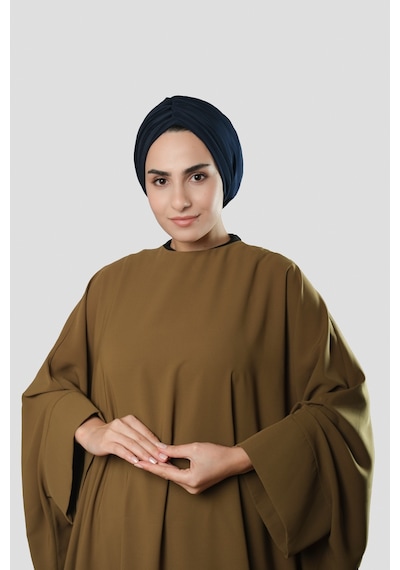 Hürrem Bone Lacivert Drapeli Salaş Tesettür Bone Sandy Büzgülü 2315 02 Lacivert