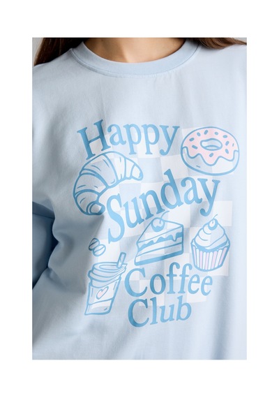 Defacto Regular Fit Uzun Kollu Baskılı Üst Çizgili Alt Pijama Takımı H8801ax26aube343 Mavi-be343