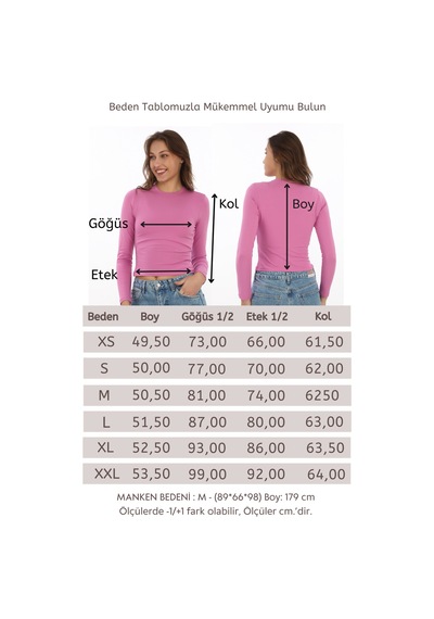 Likralı Pamuk Tişört-slim Fit -koyu Pembe Koyu Pembe