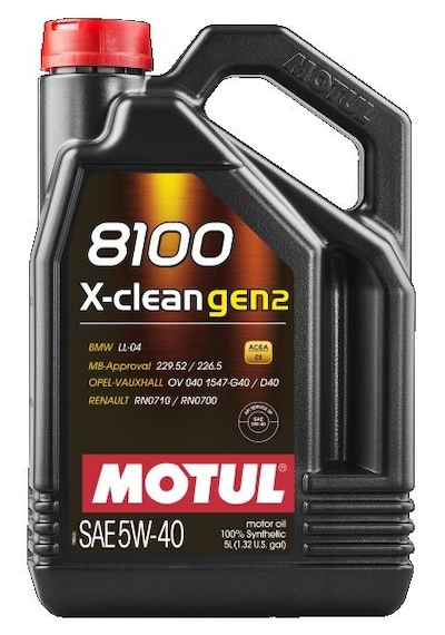 Motul 8100 X-Clean Gen2 5W-40 Motor Yağı