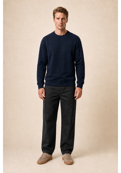 Redline Lines Regular Fit Kışlık Sweatshirt Lacivert