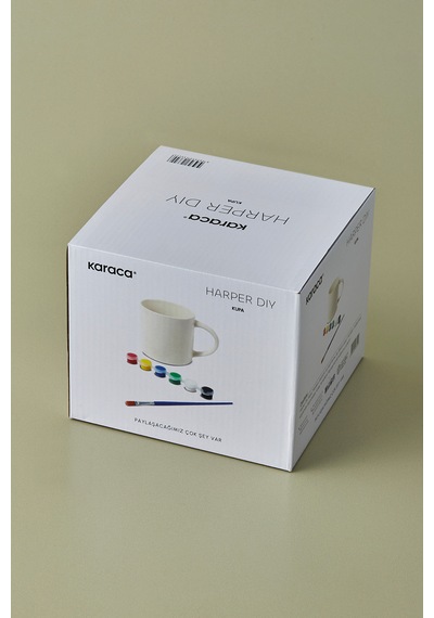 Karaca Boyama Seti Harper Diy Mug 350 Ml Beyaz