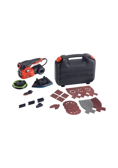 Black+Decker KA280K-QS 220 W Çok Amaçlı Zımpara + 19 Aksesuar Black+Decker KA280K-QS 220 W Çok Amaçlı Zımpara + 19 Aksesuar