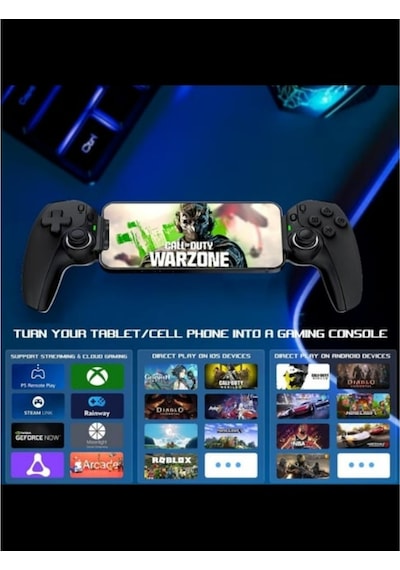 D9 Telefon Tablet Gamepad Bluetooth Kontroller 5.2 Kablosuz Android Apple iOS Uyumlu Ps4 Switch Pc