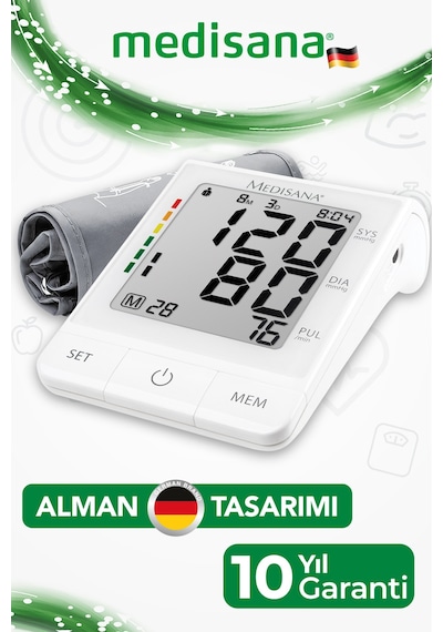 Alman Tasarım Geniş Manşonlu Büyük Ekran Büyük Dijital Kol Tipi Tansiyon Aleti 10 Yıl Garantili