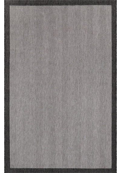Elit Premium Sisal Jut Halı 1405 Hav Ve Toz Yapmaz Bordürlü Halı Gri-siyah Gri - Siyah