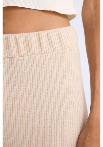 Defacto Fitilli Kaşkorse Pantolon Flayer Fit Beli Lastikli Düz Paça B2206AX24AUBG303 Bej