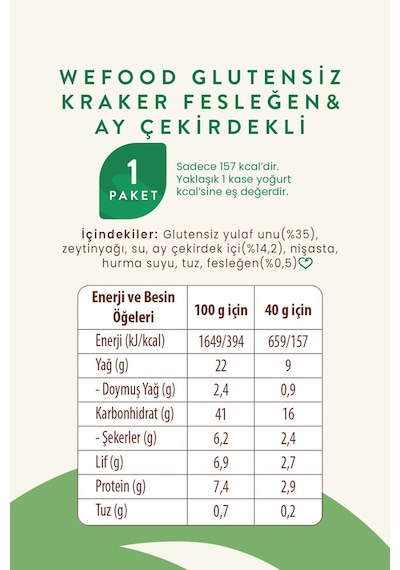 Fesleğenli Kraker 40 Gr 3'lü 40 G
