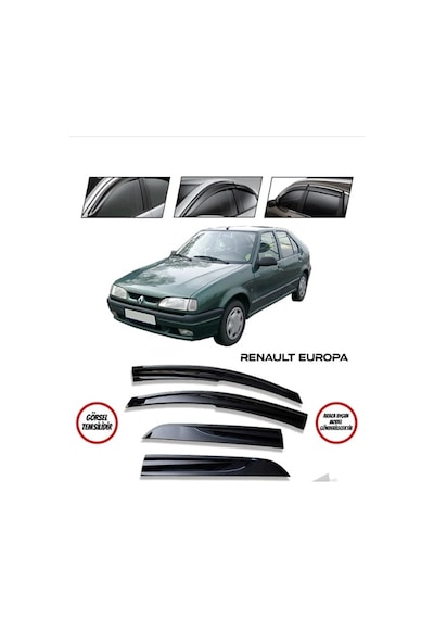 Renault 19 Europa Cam Rüzgarlığı - Kutulu Gönderim - Lazer Kesim