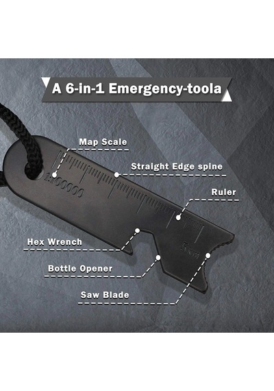 Survive Magnezyum Çubuğu Ateş Başlatıcı Çakmak Taşı Acı Kahverengi