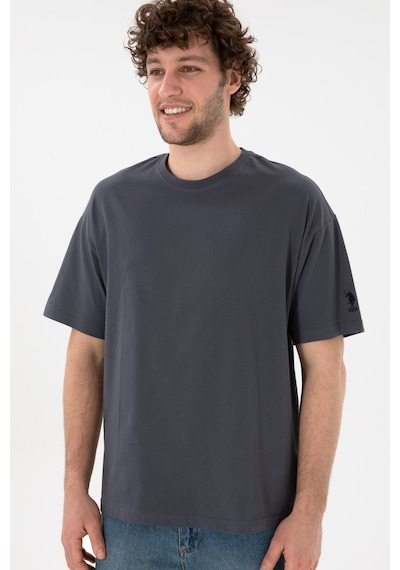 U.S. Polo Assn. Erkek Oversize Fit Bisiklet Yaka Antrasit Tişört 50305859-VR006 U.S. Polo Assn. Erkek Oversize Fit Bisiklet Yaka Antrasit Tişört 50305859-VR006