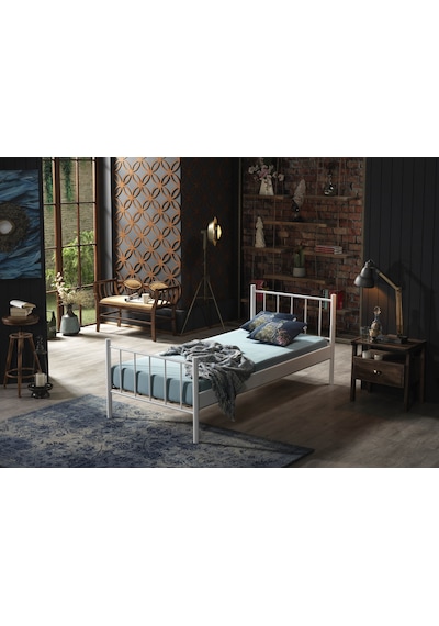 Bedliga Falez Tek Kişilik Metal Karyola 90X190-90X200-120X200 Bedliga Falez Tek Kişilik Metal Karyola 90X190-90X200-120X200
