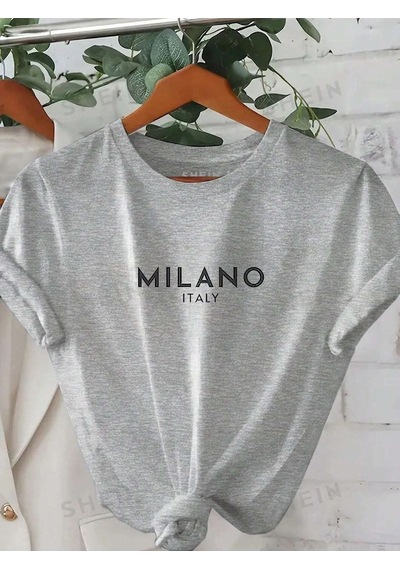 Flood Of Style Kadın Gri Milano Baskılı Oversize