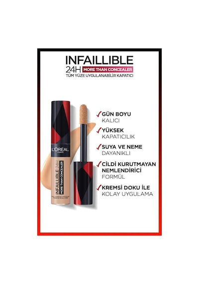 L'Oreal Paris Infaillible Tüm Yüze Uygulanabilir Kapatıcı 322 Ivory