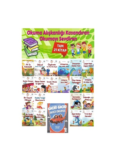 1. Sınıf Okuma Alışkanlığı Kazandıran Okumayı Sevdiren Renkli Resimli Hikayeler Seti 1 + Akıcı Okuma