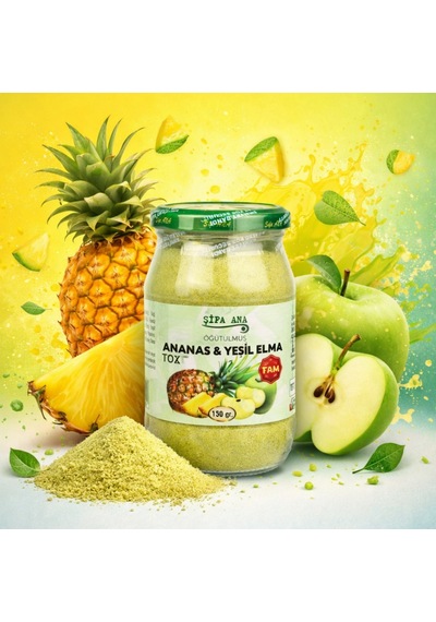 Öğütülmüş Ananas Elma Bitkisel Karışım Toz 130 Gr