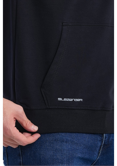 Slazenger Obra In Erkek Kapüşonlu Cepli Lacivert Sweatshirt Lacivert
