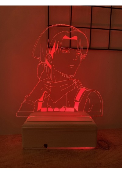 Atack Of Titan Levi Ackerman 16 Renk Gece Lambası
