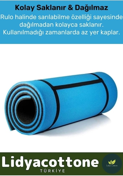 Çift Taraflı Kaymaz Silinebilir İz Yapmaz Yoga Minderi Özel Konfor Modeli 6,5mm Mat Çok Renkli