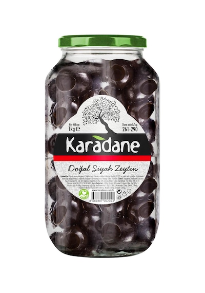 Karadane Doğal Siyah Zeytin 261-290 Kalibre 1 KG