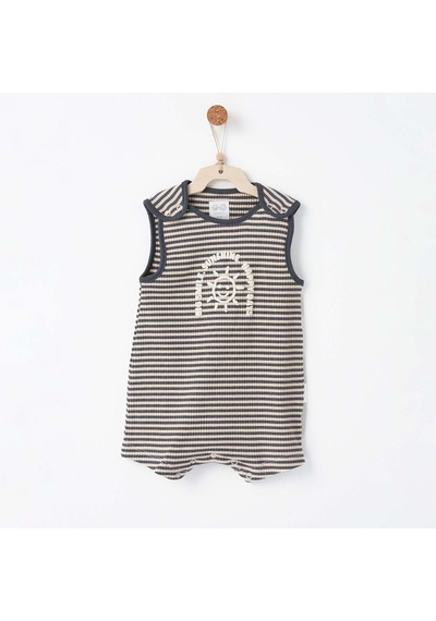 Andywawa Bebek Tulum Romper Bamboo Strıped Anw-ac26670 Gri