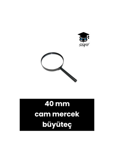 40 Mm Saplı Büyüteç Cam Mercek