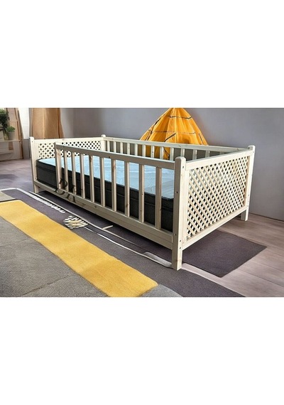 So Chic Doğal Ahşap Montessori Bebek Ve Çocuk Karyolası 70 X 130