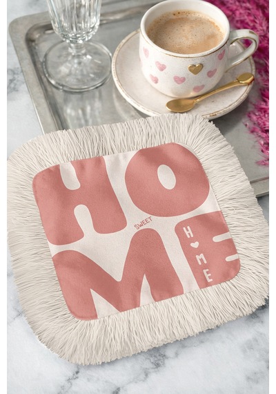 Sweet Home Saçaklı Kahve Yanı Sunum Kokteyl Peçetesi - Şık Bohem Pembe Krem Bardak Altlığı Mendil Açık Göl Toprak Sweet Home Saçaklı Kahve Yanı Sunum Kokteyl Peçetesi - Şık Bohem Pembe Krem Bardak Altlığı Mendil Açık Göl Toprak