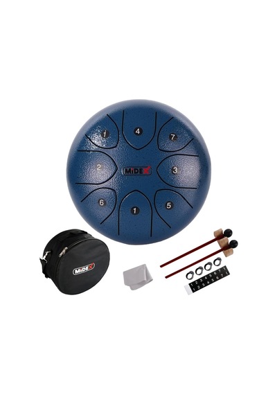 Midex Td-88bl Çelik Dil Davul Handpan 8 İnç 8 Ton Steel Tongue Drum Full Set