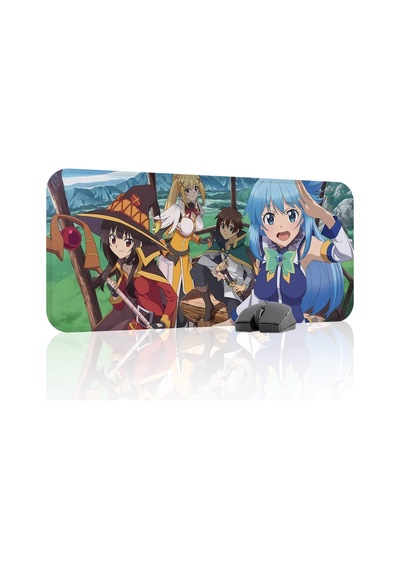 Konosuba Kaymaz Dikişli Kauçuk Oyuncu Mousepad V3 - 70x30 Xl Gaming Mouse Pad Fare Altlığı