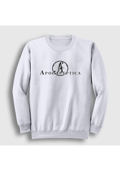 Presmono Unisex A Apocalyptica Sweatshirt Beyaz