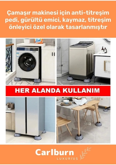 Özel Üretim Gürültü Engelleyici Titreşim Önleyici Kauçuk Çamaşır Bulaşık Makinesi 12 Adet Ayak Pedi