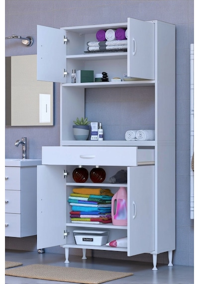 Eliusta Artex 70 Cm Yüksek Organizasyonlu Boy Dolabı 70x173x32,5 Cm Beyaz Banyo/mutfak Dolabı Beyaz Eliusta Artex 70 Cm Yüksek Organizasyonlu Boy Dolabı 70x173x32,5 Cm Beyaz Banyo/mutfak Dolabı Beyaz