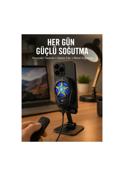 Yeni Cep Telefonu Radyatörü Type-c, 2 Vitesli, Sessiz Soğutma Fanı Yeni Nesil Trend