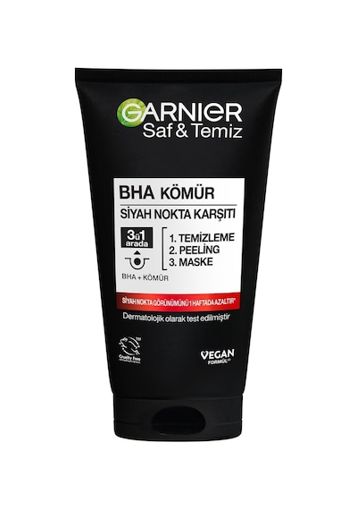Skin Naturals Saf Temiz Siyah Nokta Karşıtı Kömürlü 3'ü 1 Arada 150 Ml