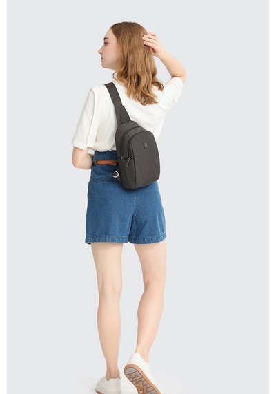 Smart Unisex Body Bag Tasarım Vücut Sırt Ve Göğüs Çantası Ayarlanabilir Askılı Gri GRİ