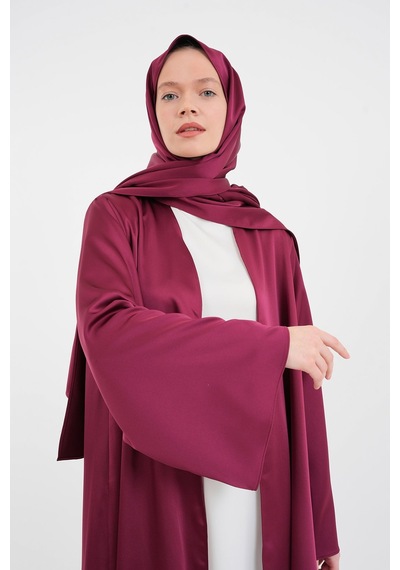 Şakika Kadın Aysha Abaya Ferace & Şal Fuşya