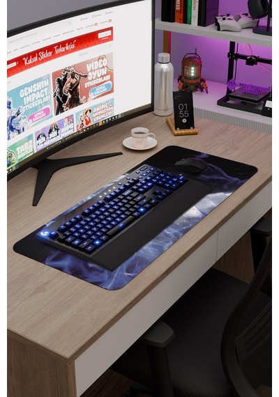 Demon's Souls Kaymaz Dikişli Kauçuk Oyuncu Mousepad V2 - 70x30 Xl Gaming Mouse Pad Fare Altlığı